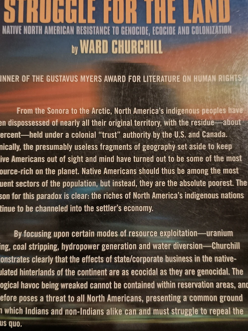 Struggle For The Land By Ward Churchill: Native North American Resistance